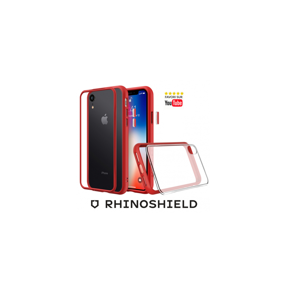 COQUE MODULAIRE ROUGE POUR IPHONE XR RHINOSHIELD