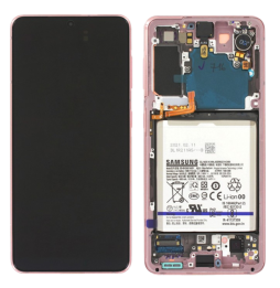 Ecran LCD Origine Samsung Galaxy S21 5G Blanc (G991B)