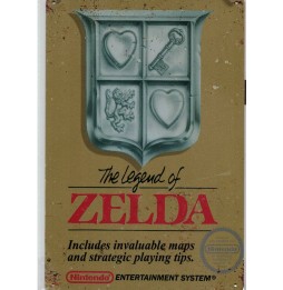 Plaque métal décorative Jeu Nintendo NES : THE LEGEND OF ZELDA 20cm x 30cm