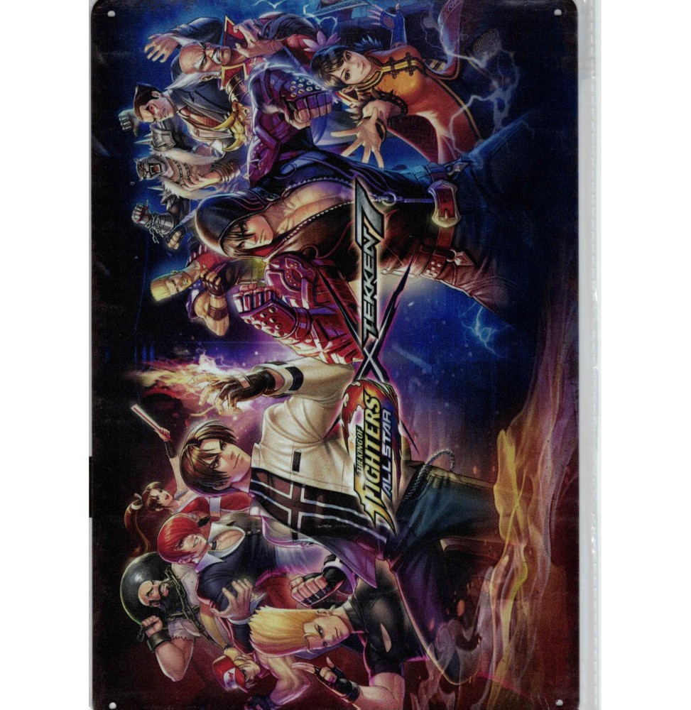 Plaque métal décorative The King of Fighters All Star vs Tekken 7 20cm x 30cm