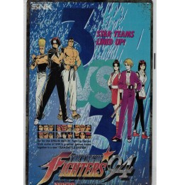 Plaque métal décorative Jeu Néo Géo : The King of Fighters 94 (Star teams lined up !) 20cm x 30cm