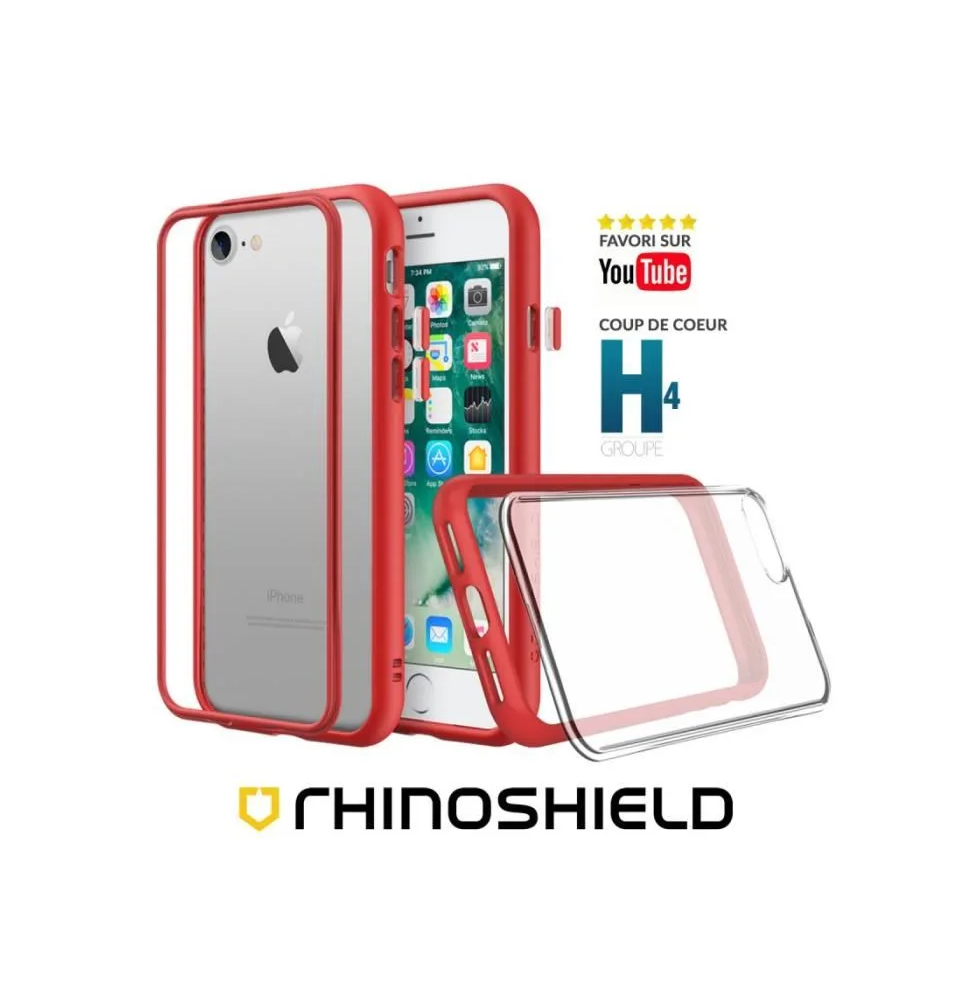 COQUE MODULAIRE  POUR IPHONE 7+ / 8+ ROUGE CLASSIC RHINOSHIELD