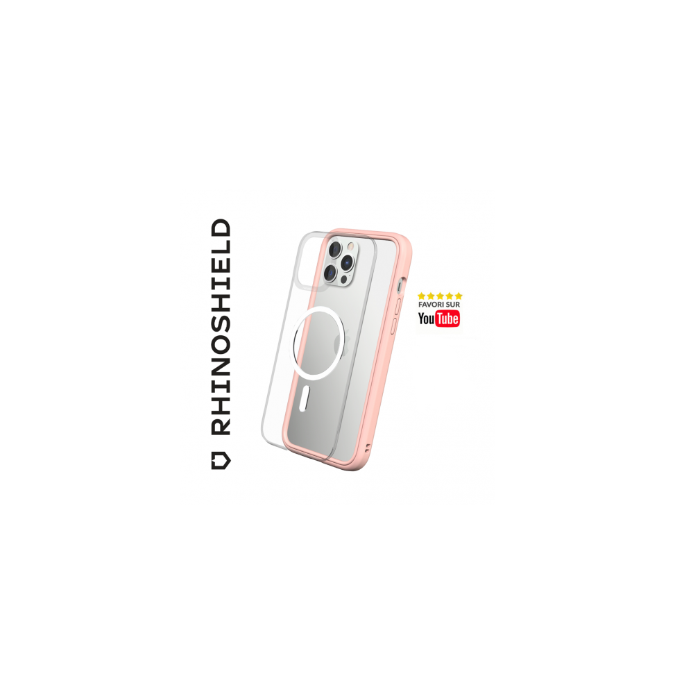 COQUE MODULAIRE ROSE MAGSAFE POUR IPHONE 14 RHINOSHIELD